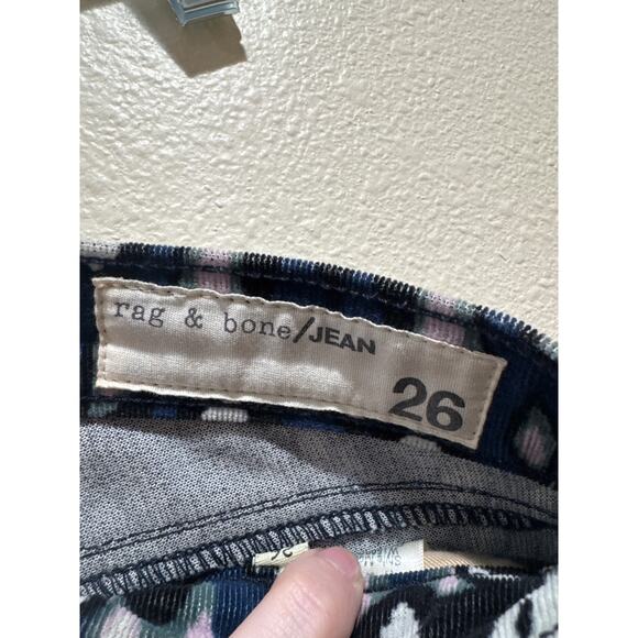 Rag & Bone Women's Skinny Paisley Corduroy Pants size 26 - Picture 3 of 4